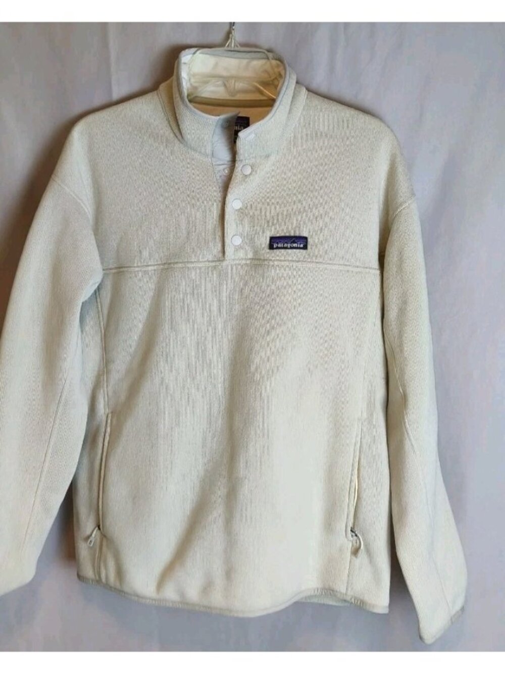 Patagonia Better Sweater Fleece Snap Pullover Womens M Natural Cream Outdoor